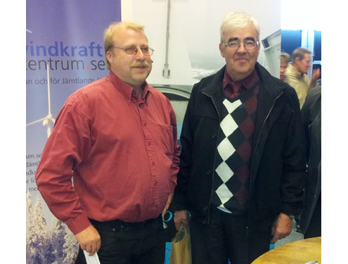 Torbjörn Laxvik, Vindkraftcentrum.se och Morgan Jonsson, Vindkraftsambassadör 2012